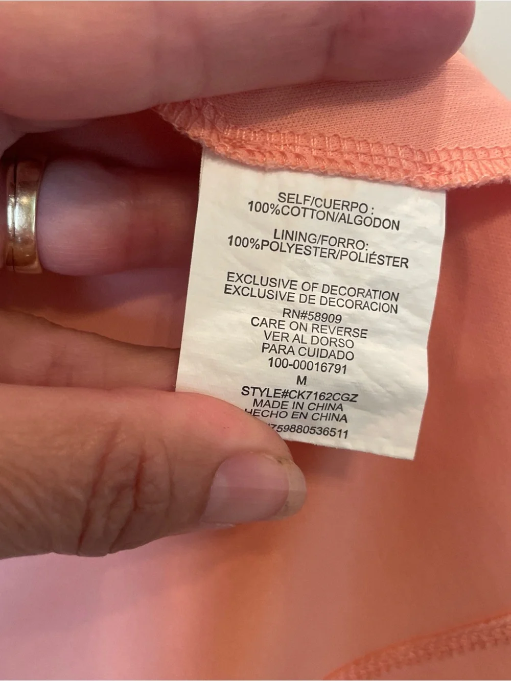 Copper Key Peach Embroidered Sleeveless Dress